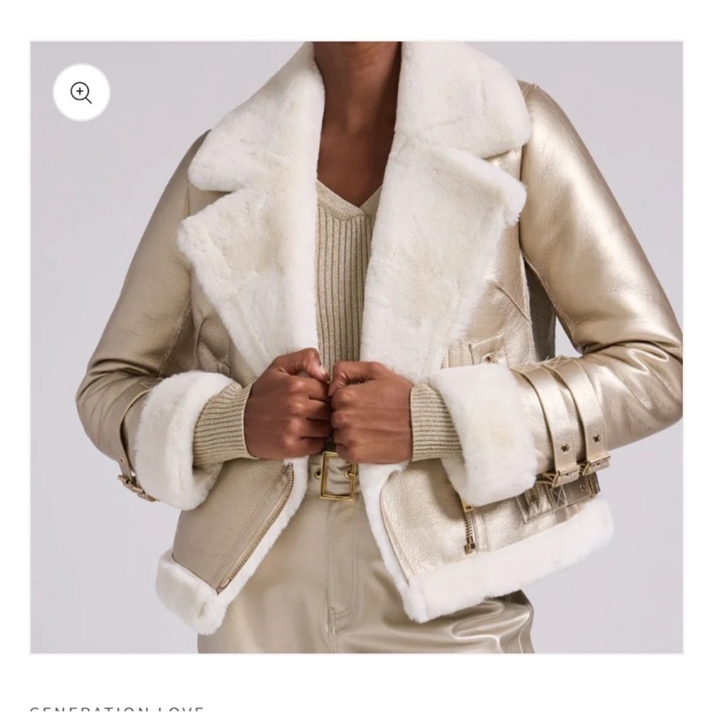 Generation Love Dion faux leather moto jacket